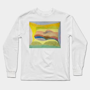 Colourful Mountains Shaped With Brilliant Vibrant Coloured Backgrounds Long Sleeve T-Shirt